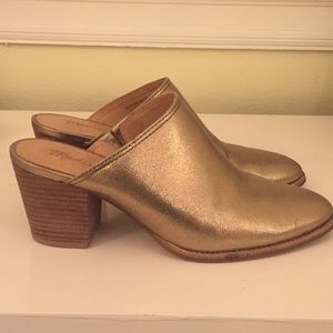 madewell gold mules